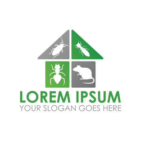 house insect poison vector logoのイラスト素材