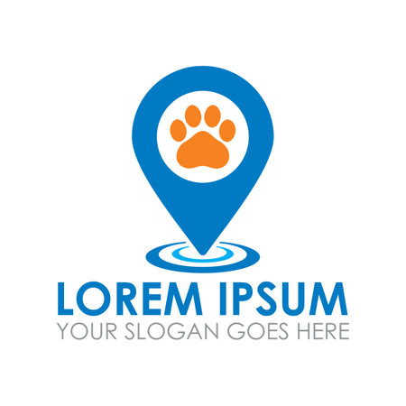 pet location vector , pet shop logoのイラスト素材