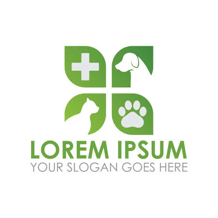 veterinary vector , pet clinic logoのイラスト素材