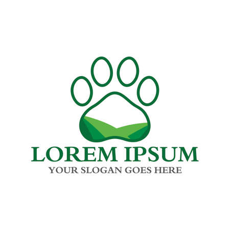 nature pet logo , pets care logoのイラスト素材