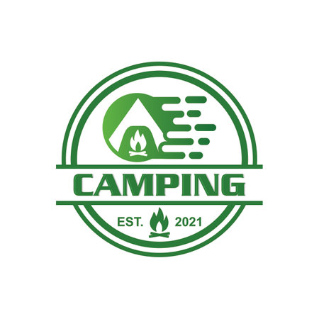 camping logo , adventure logo vectorのイラスト素材