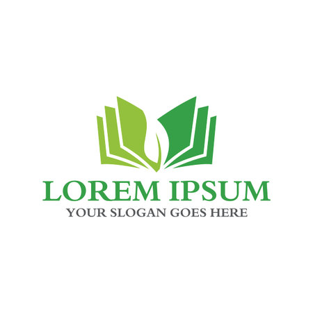 nature book logo , education logoのイラスト素材