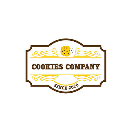 COOKIES COMPANY LOGO , BAKERY LOGOのイラスト素材