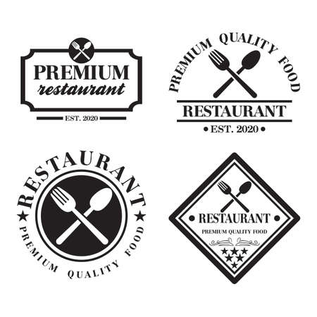 A Set Of Cafe Vector , A Set Of Restaurant Logoのイラスト素材