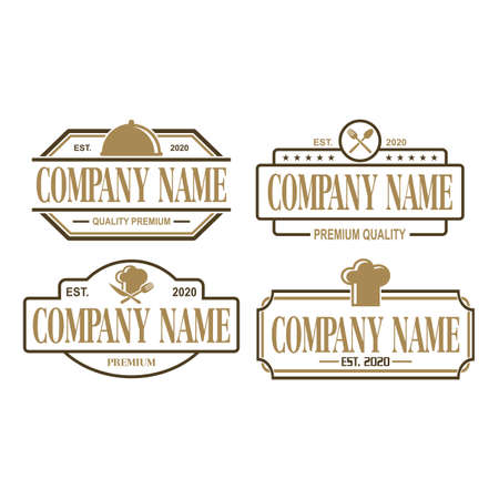A Set Of Restaurant Vector , A Set Of Food Logoのイラスト素材