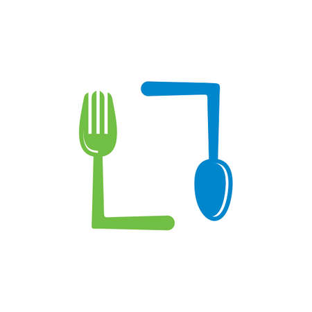 Abstract Dishware Vector , Food Logoのイラスト素材