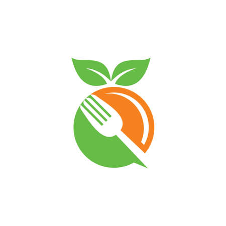 Fruit Fresh Vector , Food Logoのイラスト素材