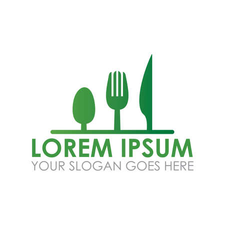 organic food vector , food logoのイラスト素材