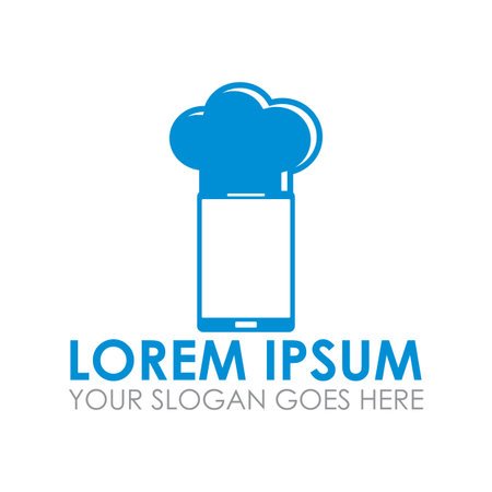 online delivery vector , food logoのイラスト素材