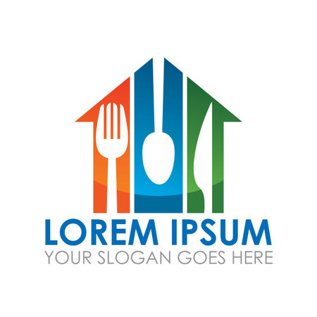 food house vector , restaurant logoのイラスト素材