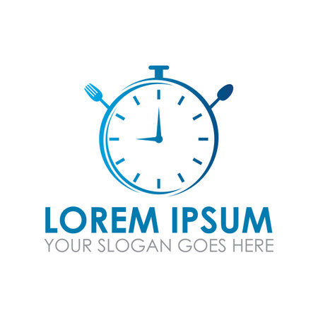 fast food vector , time is food logoのイラスト素材