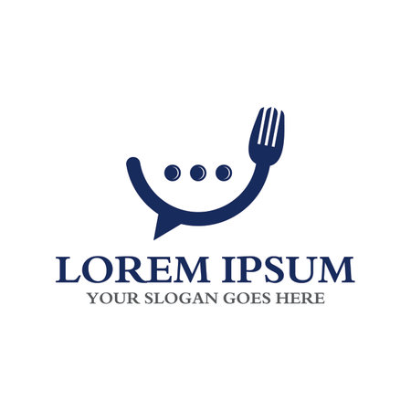 food talk logo , restaurant logoのイラスト素材