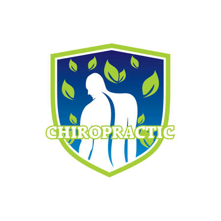 chiropractic logo , physiotherapy logo vectorのイラスト素材