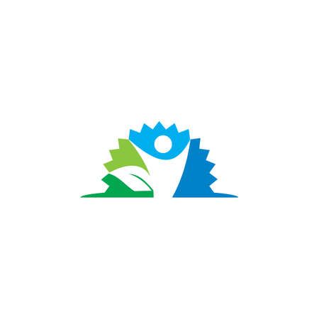 healthy logo , ecology logo vectorのイラスト素材