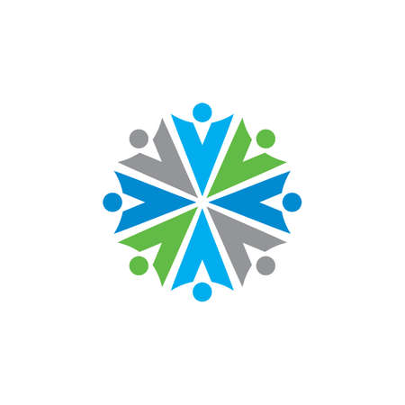Abstract Teamwork Vector , Health Logoのイラスト素材