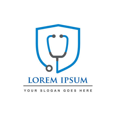 stethoscope logo , medical logo vectorのイラスト素材