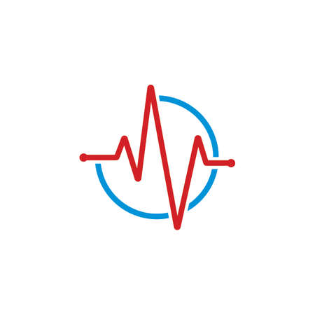pulse logo , medical care logoのイラスト素材