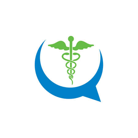 medical talk logo , consult healthy logoのイラスト素材