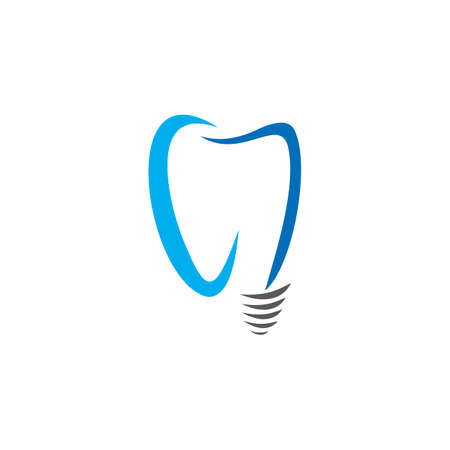 dental implant logo , dentist care logoのイラスト素材