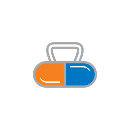 fitness vitamins logo , clinic medic logoのイラスト素材