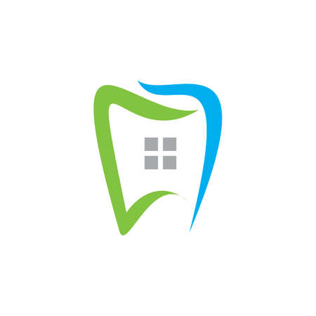 dental home logo , clinic dental logoのイラスト素材