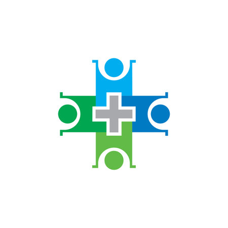 group medical logo , medical care logoのイラスト素材