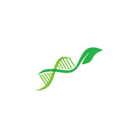 nature dna logo , genetic leaf logoのイラスト素材