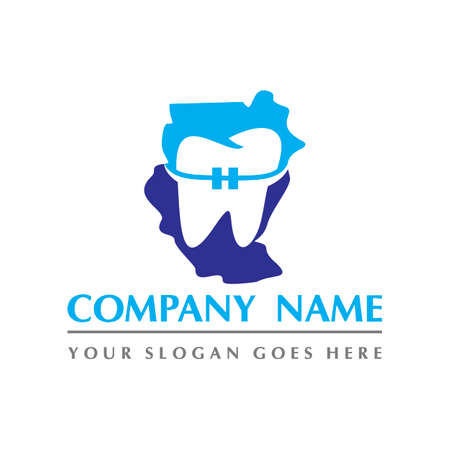 sudan map and teeth dental care symbol logo vectorのイラスト素材