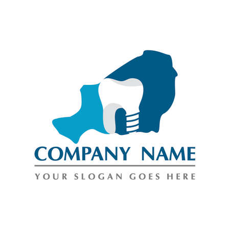 niger map and teeth dental care symbol logo vectorのイラスト素材
