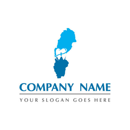 sweden map and teeth dental care symbol logo vectorのイラスト素材
