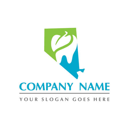 nevada map and teeth dental care symbol logo vectorのイラスト素材