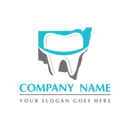 new south wales map and teeth dental care symbol logo vectorのイラスト素材