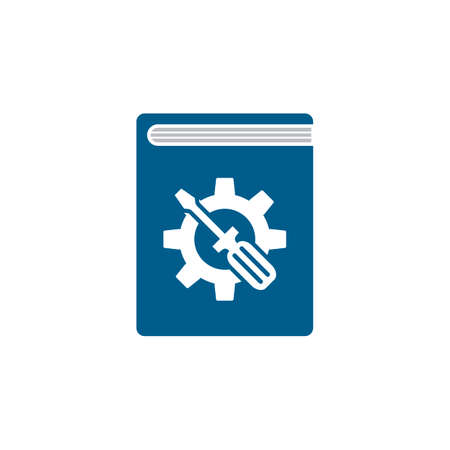 mechanic book logo , industry service logoのイラスト素材