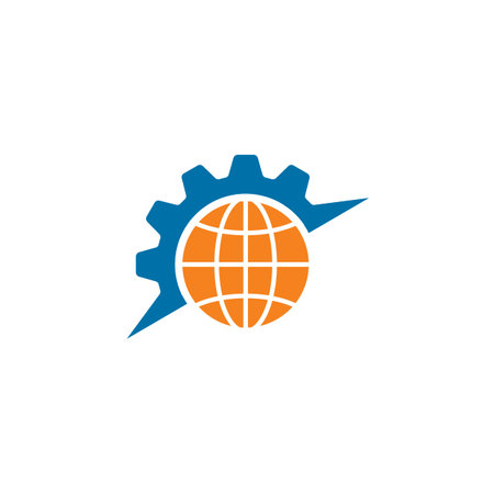 web engineering logo , factory industry logoのイラスト素材