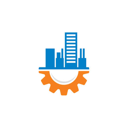 construction logo , manufacture logo vectorのイラスト素材