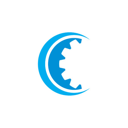 abstract industrial logo , gear logoのイラスト素材