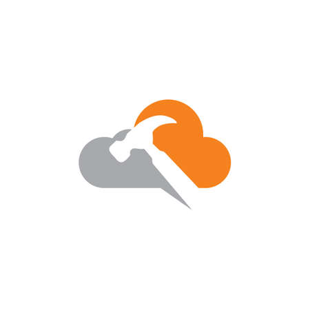 cloud service logo , cloud repair logoのイラスト素材