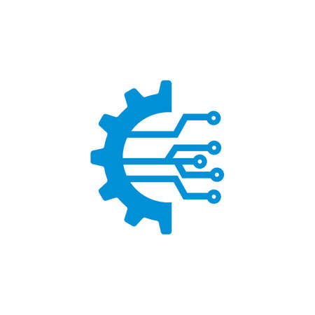 Gear Tech Vector , Industry Logoのイラスト素材