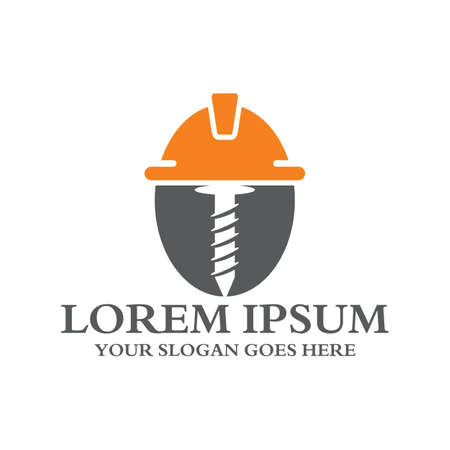 construction logo , industry logo vectorのイラスト素材