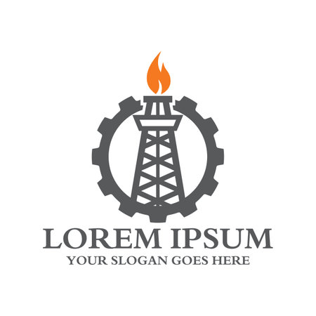 oil and gas logo , industry logoのイラスト素材