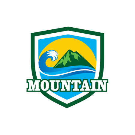 MOUNTAIN LOGO , NATURE LOGO VECTORのイラスト素材
