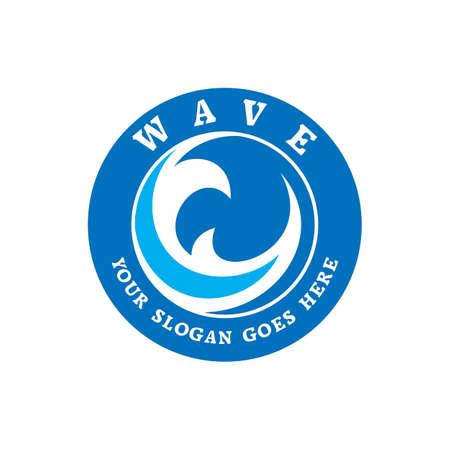 wave logo , sea logo vectorのイラスト素材