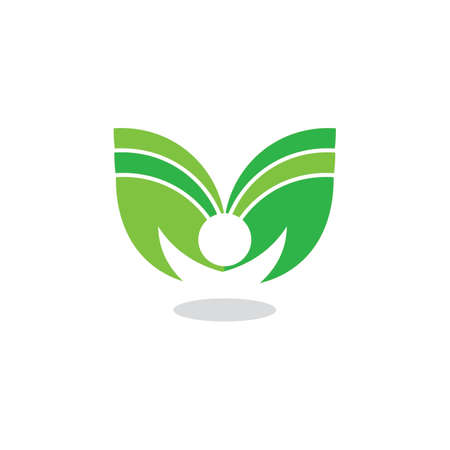 Abstract Leaf Vector , Nature Logoのイラスト素材