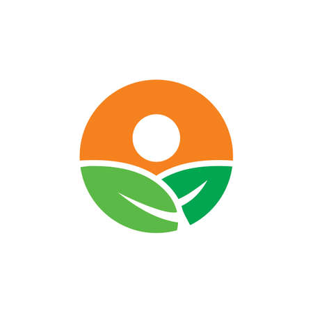 Abstract Ecology Vector , Nature Logoのイラスト素材