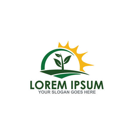 farming vector , agriculture logo vectorの写真素材