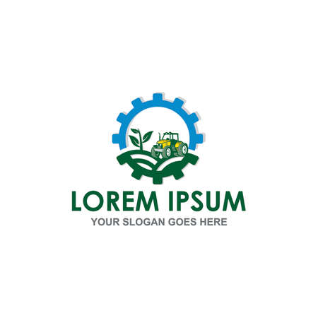 farm gear vector , agriculture logoのイラスト素材
