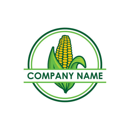 corn vector , agriculture logo vectorのイラスト素材