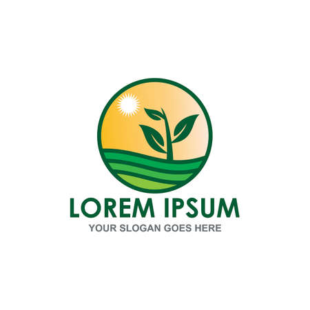 farm vector , nature logo vectorのイラスト素材