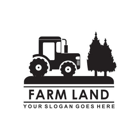 tractor vector , farm logo vectorのイラスト素材