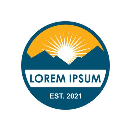 adventure vector , mountain logo vectorのイラスト素材